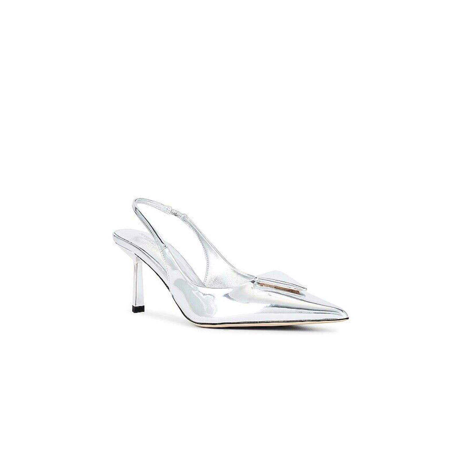 Tony Bianco Bertie Slingback Pump In Silver Shine Sz 5 New